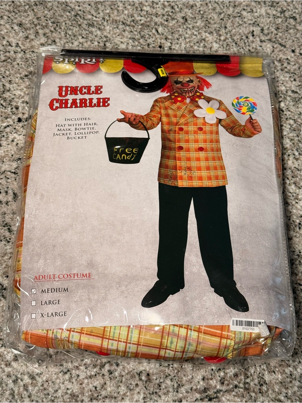 Sprit Halloween Uncle Charlie Costume NWT Size Medium